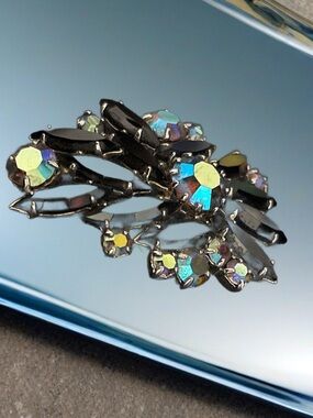 Silver-Tone Floral Cluster Brooch - Silver